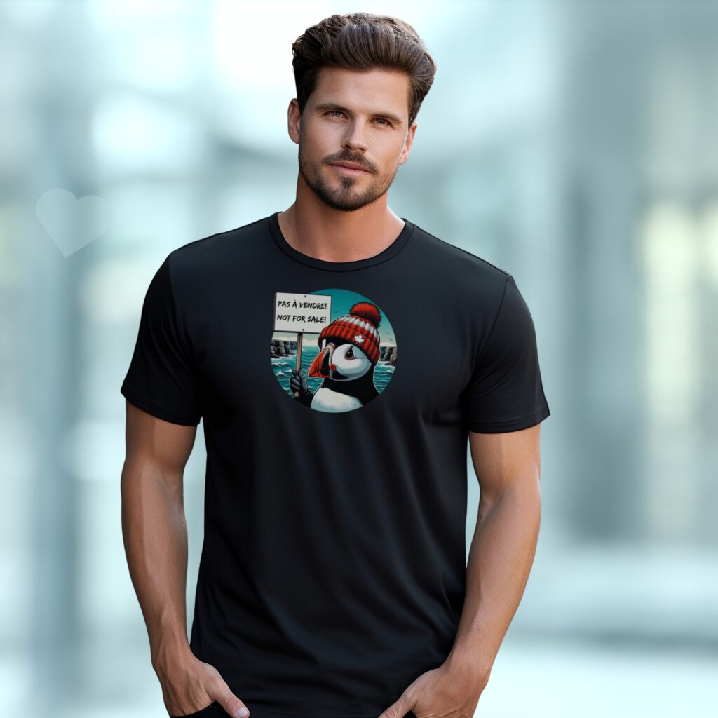 man in puffin tshirt